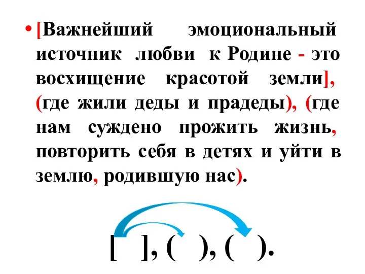 [Важнейший эмоциональный источник любви к Родине - это восхищение красотой земли],