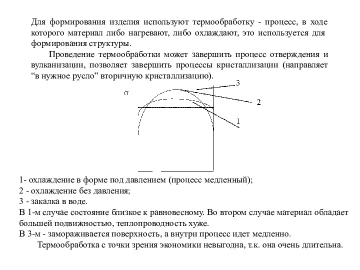 Для формирования изделия используют термообработку - процесс, в ходе которого материал