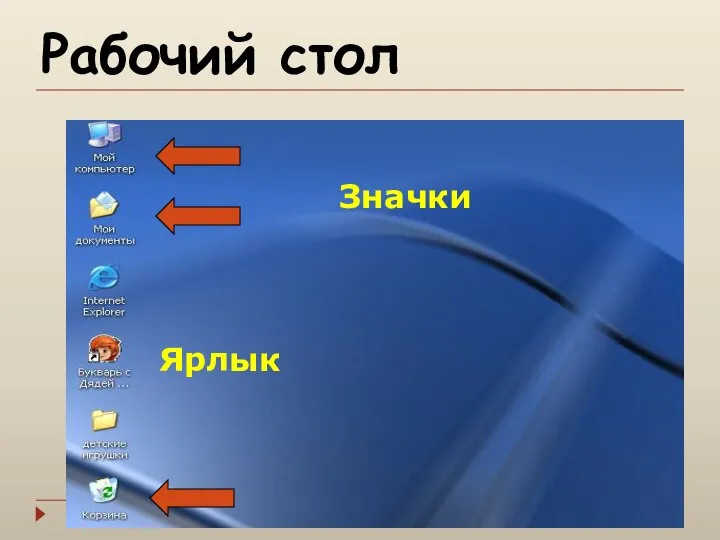 Рабочий стол Значки Ярлык