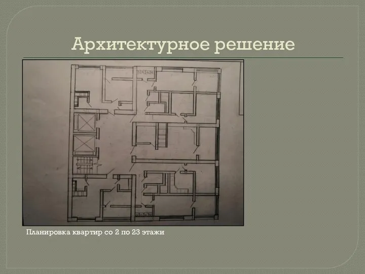 Архитектурное решение Планировка квартир со 2 по 23 этажи