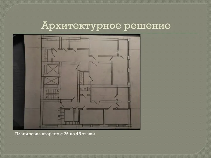 Архитектурное решение Планировка квартир с 36 по 45 этажи