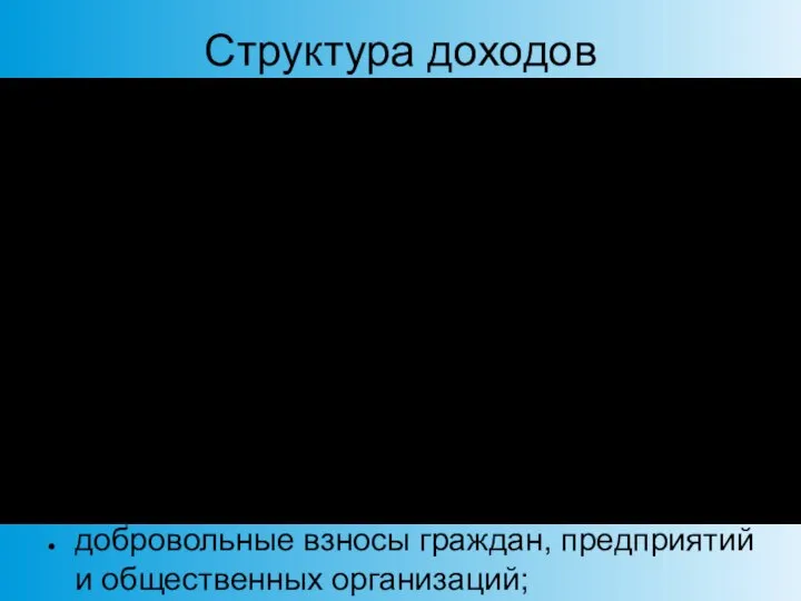 Структура доходов страховые взносы работодателей страховые взносы граждан, занимающихся индивидуальной трудовой