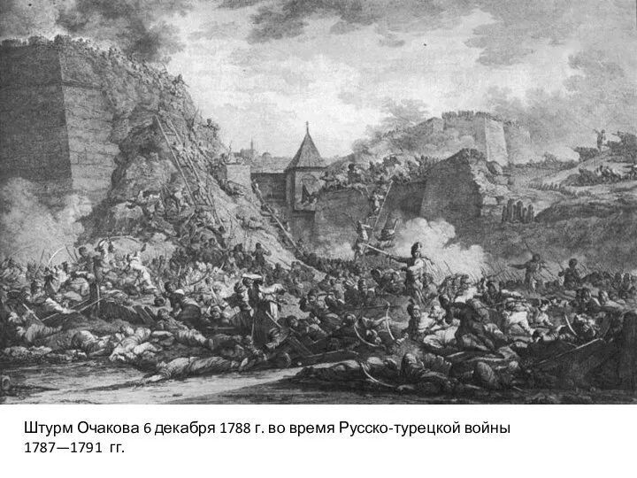 Штурм Очакова 6 декабря 1788 г. во время Русско-турецкой войны 1787—1791 гг.