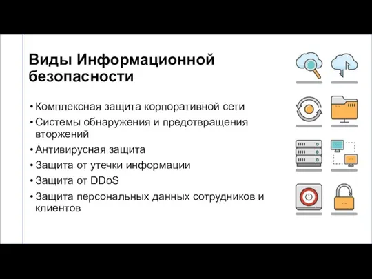 Виды Информационной безопасности Комплексная защита корпоративной сети Системы обнаружения и предотвращения