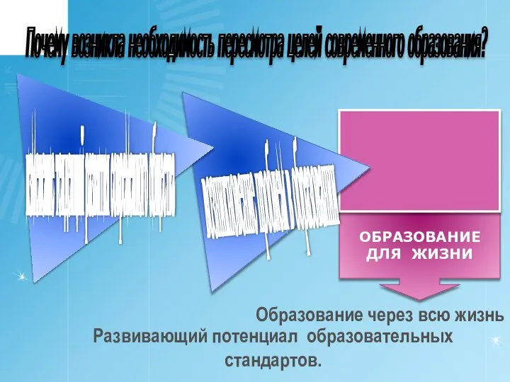 Почему возникла необходимость пересмотра целей современного образования? изменение тенденций развития современного