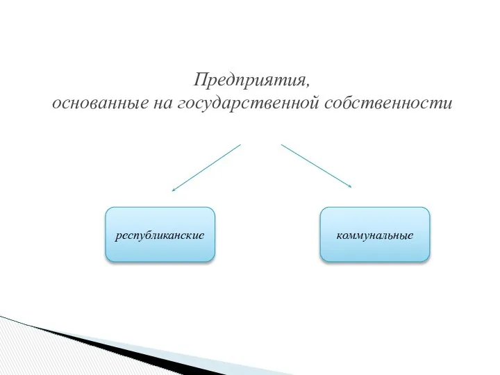 Предприятия, основанные на государственной собственности республиканские коммунальные