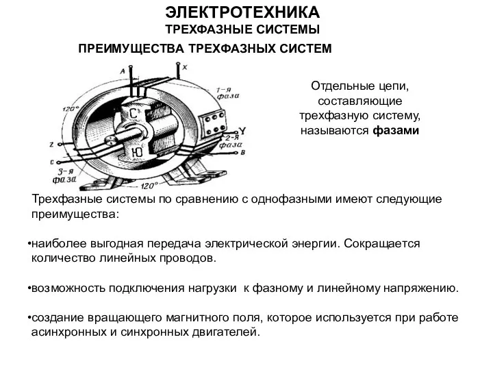 Отдельные цепи, составляющие трехфазную систему, называются фазами Трехфазные системы по сравнению