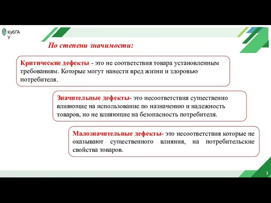 1 По степени значимости: Критические дефекты - это не соответствия товара