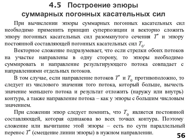 4.5 Построение эпюры суммарных погонных касательных сил При вычислении эпюры суммарных