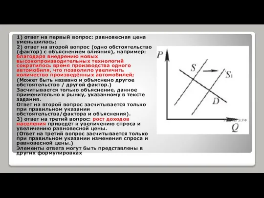 1) ответ на первый вопрос: равновесная цена уменьшилась; 2) ответ на