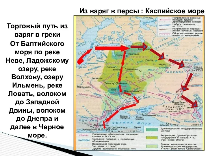 Торговый путь из варяг в греки От Балтийского моря по реке