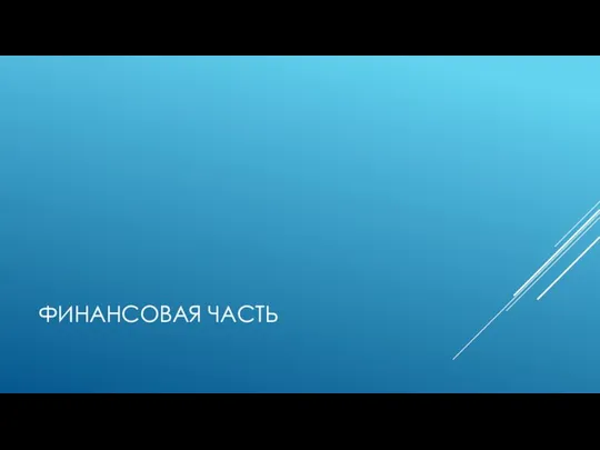 ФИНАНСОВАЯ ЧАСТЬ