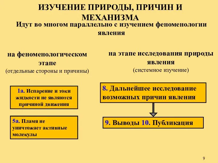 ИЗУЧЕНИЕ ПРИРОДЫ, ПРИЧИН И МЕХАНИЗМА на этапе исследования природы явления (системное