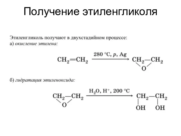 Получение этиленгликоля