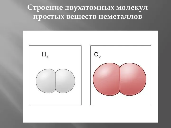 Строение двухатомных молекул простых веществ неметаллов