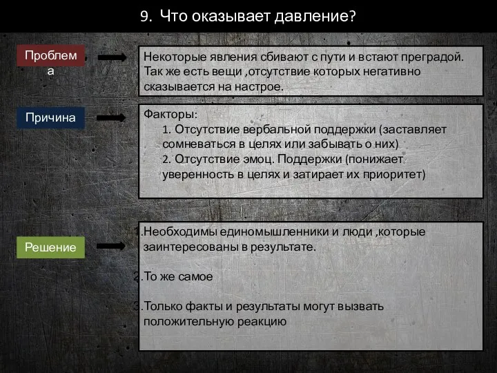 9. Что оказывает давление? Некоторые явления сбивают с пути и встают