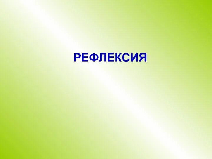 РЕФЛЕКСИЯ