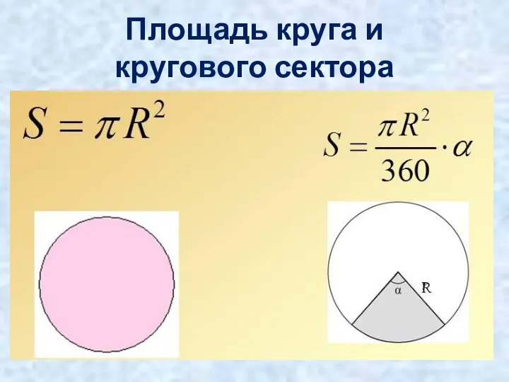 Площадь круга и кругового сектора