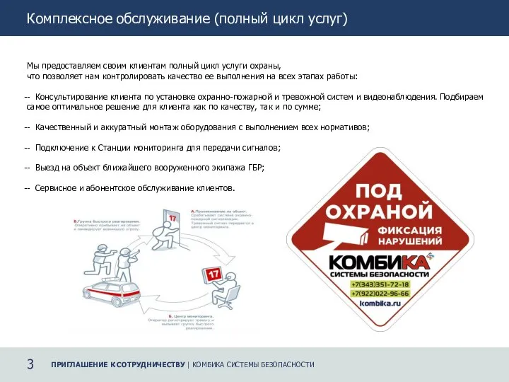 2 Комплексное обслуживание (полный цикл услуг) 3 ПРИГЛАШЕНИЕ К СОТРУДНИЧЕСТВУ |