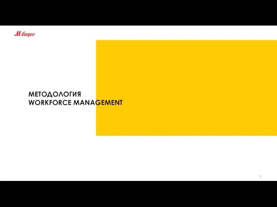 МЕТОДОЛОГИЯ WORKFORCE MANAGEMENT