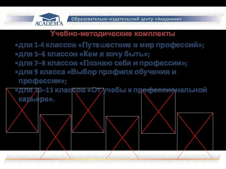 Учебно-методические комплекты для 1-4 классов «Путешествие в мир профессий»; для 5–6