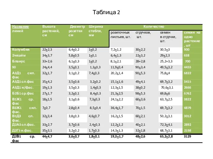 Таблица 2
