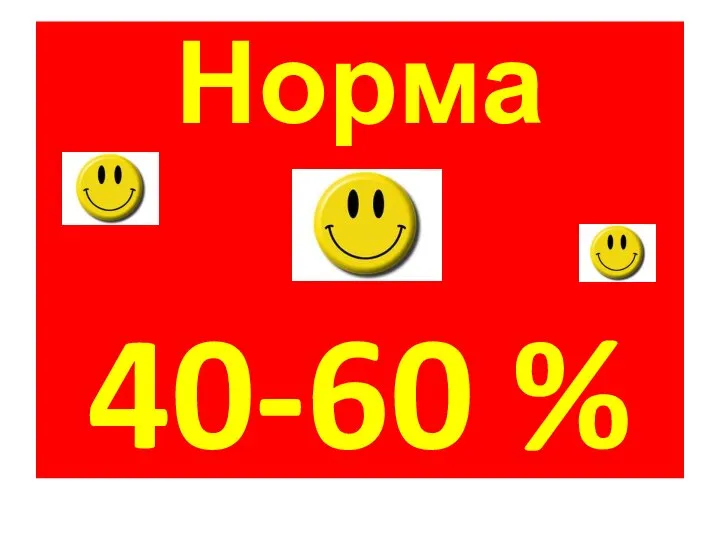 Норма 40-60 %