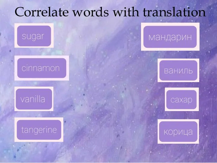 Correlate words with translation