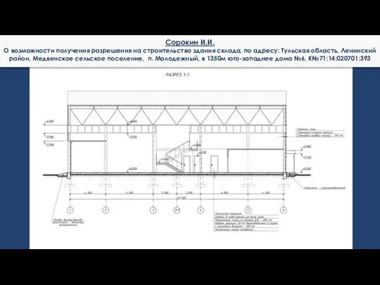 Сорокин И.И. О возможности получения разрешения на строительство здания склада, по
