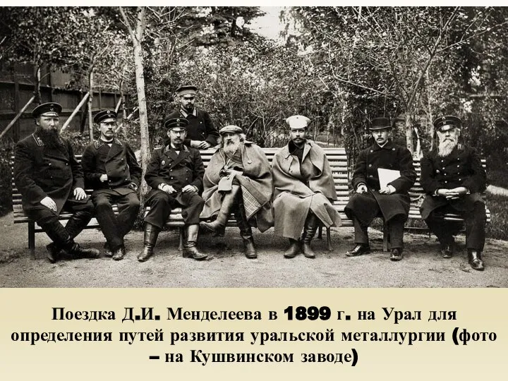 Поездка Д.И. Менделеева в 1899 г. на Урал для определения путей