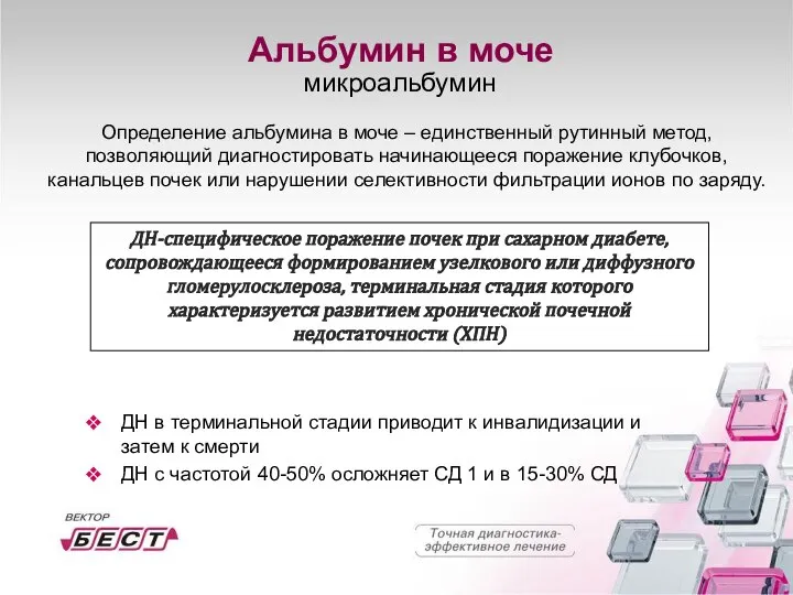 Альбумин в моче микроальбумин Определение альбумина в моче – единственный рутинный