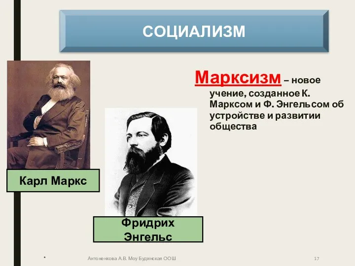 Марксизм – новое учение, созданное К. Марксом и Ф. Энгельсом об