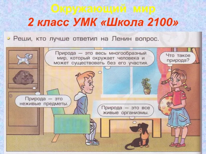 Окружающий мир 2 класс УМК «Школа 2100»