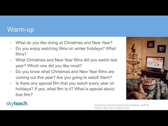 Warm-up What do you like doing at Christmas and New Year?