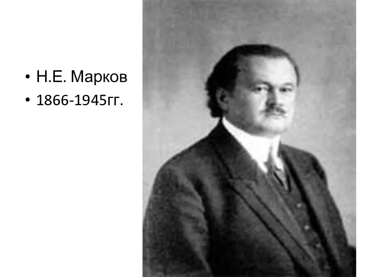 Н.Е. Марков 1866-1945гг.