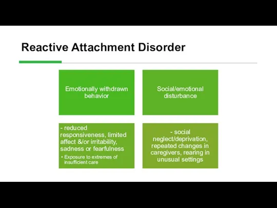 Reactive Attachment Disorder