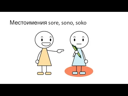 Местоимения sore, sono, soko