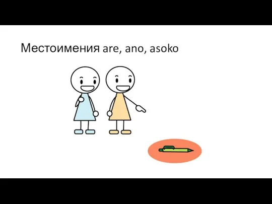 Местоимения are, ano, asoko