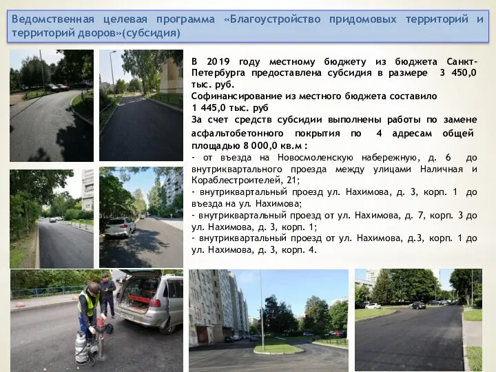 В 2019 году местному бюджету из бюджета Санкт-Петербурга предоставлена субсидия в