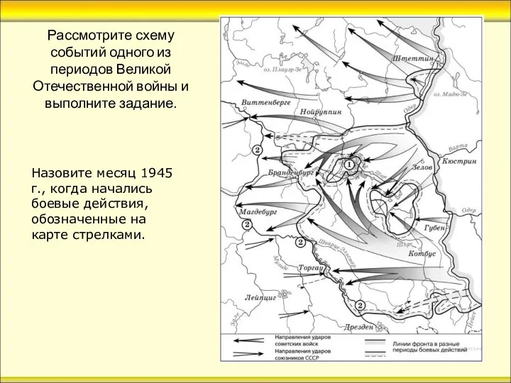 Рассмотрите схему событий одного из периодов Великой Отечественной войны и выполните