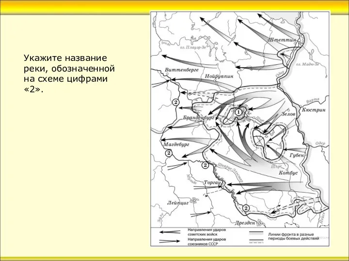 Укажите название реки, обозначенной на схеме цифрами «2».
