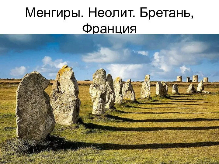 Менгиры. Неолит. Бретань, Франция