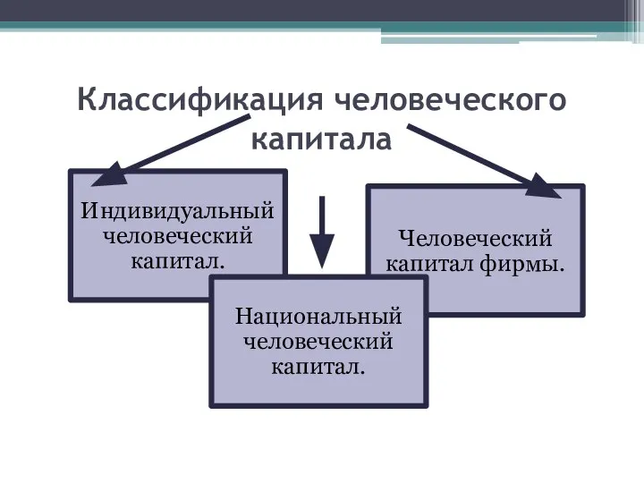 Классификация человеческого капитала