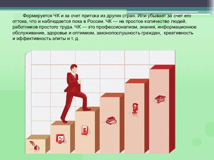 Формируется ЧК и за счет притока из других стран. Или убывает