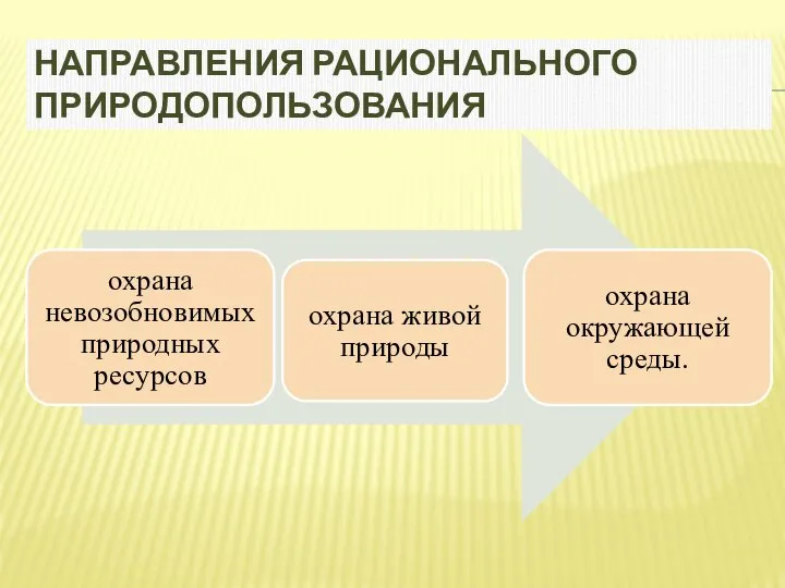 НАПРАВЛЕНИЯ РАЦИОНАЛЬНОГО ПРИРОДОПОЛЬЗОВАНИЯ