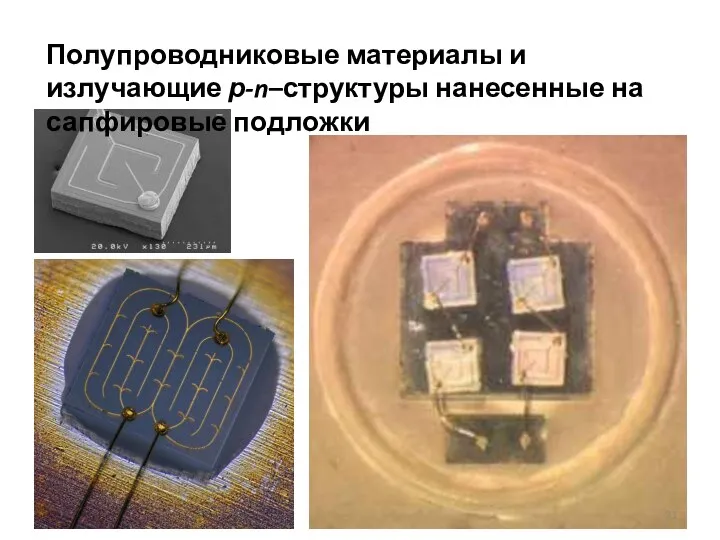 Полупроводниковые материалы и излучающие р-n–структуры нанесенные на сапфировые подложки