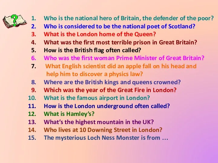 Who is the national hero of Britain, the defender of the