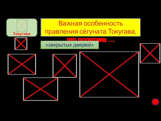 Важная особенность правления сёгуната Токугава, это политика … «закрытых дверей»