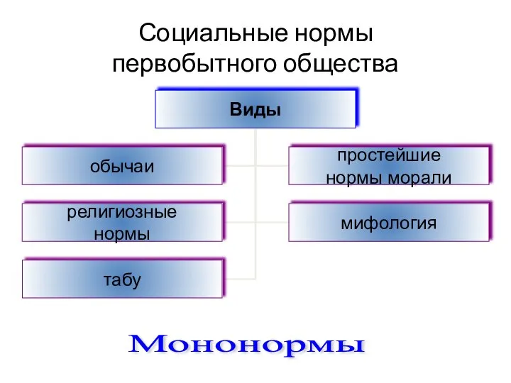 Социальные нормы первобытного общества Мононормы