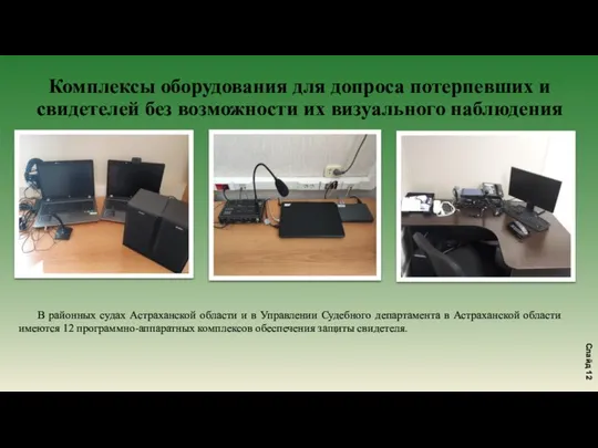 Комплексы оборудования для допроса потерпевших и свидетелей без возможности их визуального